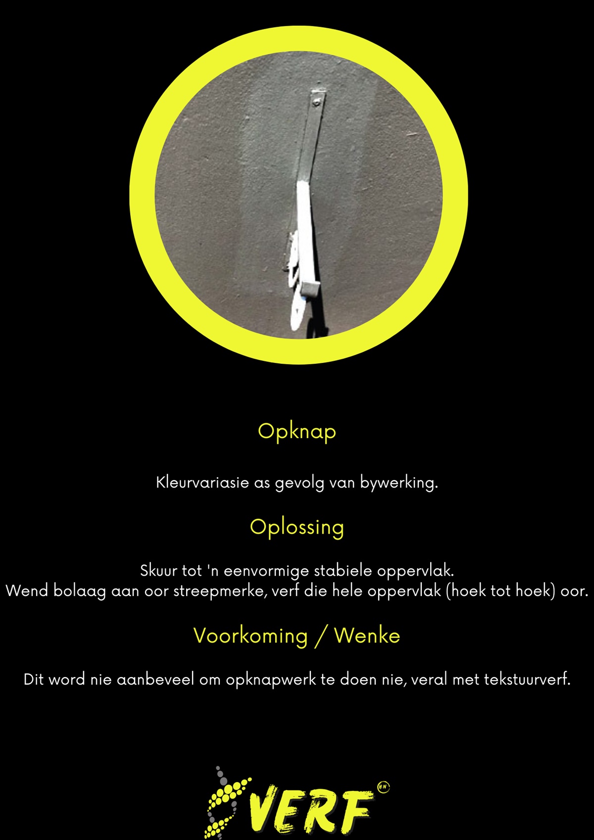 VERF - Probleemoplossing - Opknap